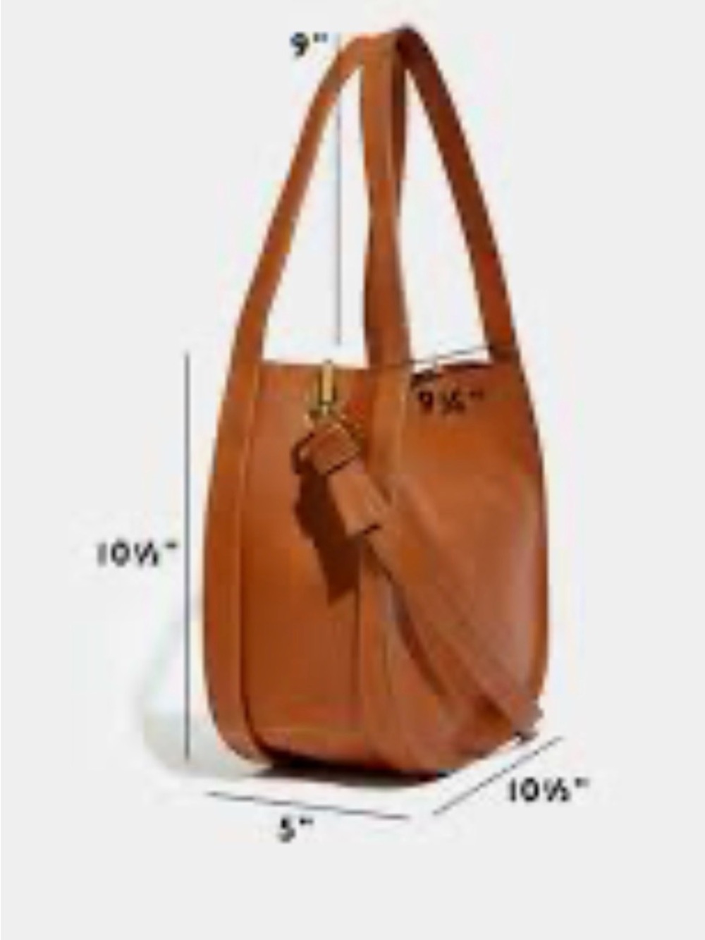 Madewell Cognac Tan Leather Shoulder Bag